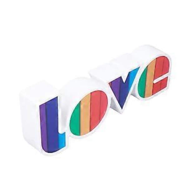 Love Letter Natlampe Hængbar Dekorativ Desktop LED Neonlampe til Bryllupsfest Soveværelse Striber
