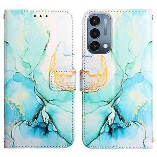 Marmorfodral för OnePlus Nord N200 5G & OPPO A74 5G (Grön)