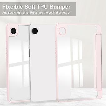 3-faldigt Läderfodral för Samsung Galaxy Tab A9 (Rosa)