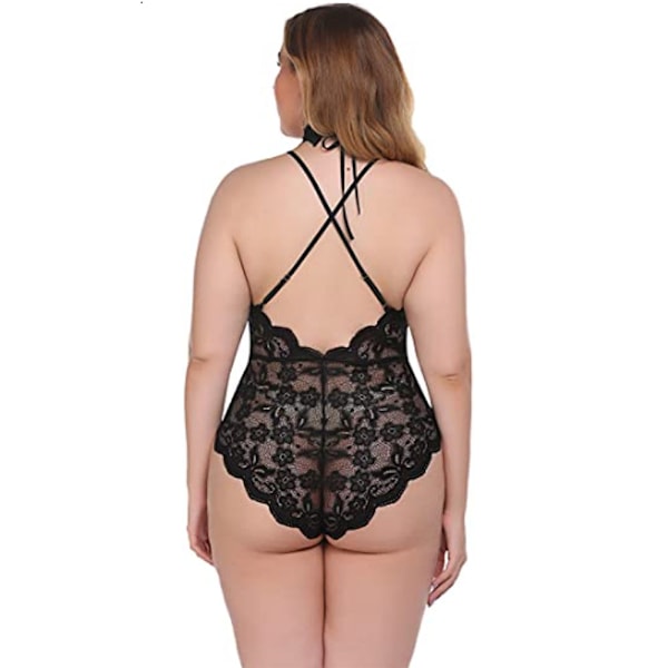 Kvinners Teddy Lingerie Sexy Blonde Bodysuit One Piece Babydoll Embroi