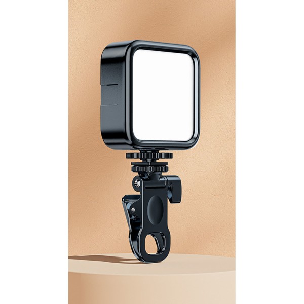 （A) Velegnet til iPhone 15 Selfie-lampe med klips, til mobiltelefon
