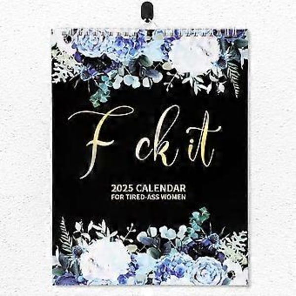 Trætte-Røv Kvinder 2025 Kalender Sjov Svorne Vægge Kunst Kalender 12 Måneder Planner Julegave Gag (4)