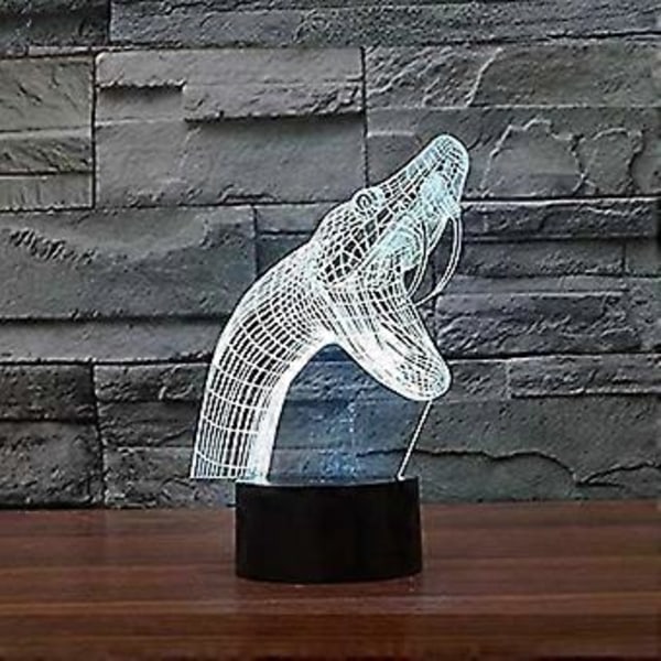 Ny typ 3D Slang Nattlampa Bordlampa 3D Lampa Bordlampa 3D LED USB 7 Färgbyte LED Bordlampa Jul Leksak Present