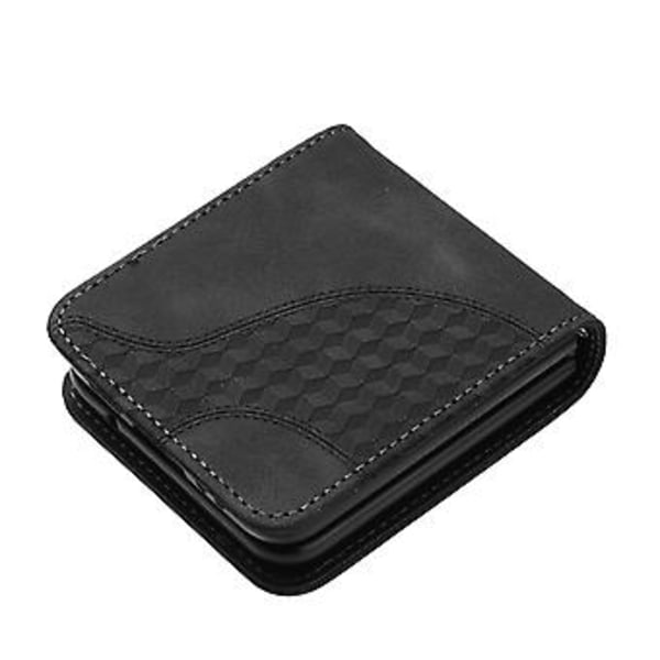 Elefantpräglad PU-fodral för Samsung Galaxy Z Flip3 5G (Svart)