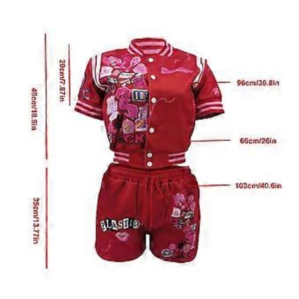 Dame 2-delt antrekk, kortarmet crop top treningsdress, tettsittende shorts, jumpsuit sett (S Svart)