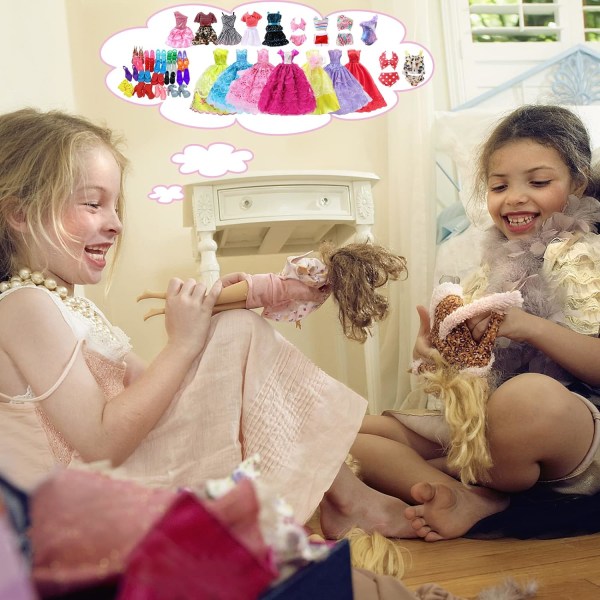 60 st 11,5 tum flickdocka kläder set kompatibel med Barbie Do