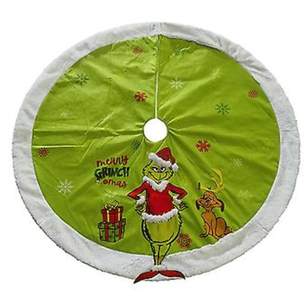 81cm Juletræsskørt Base The Grinch Julegulvmatte Dækning Pynt Dekoration 2023( )