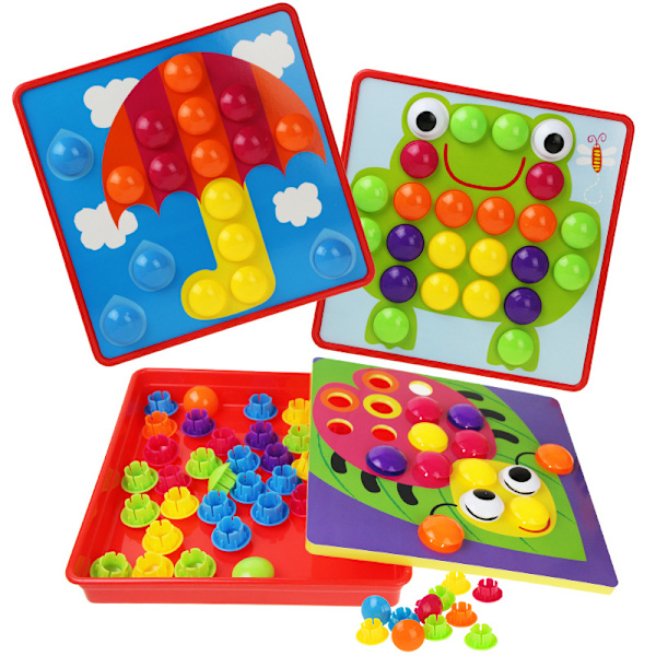 Mosaikplugg-in-spel, plugg-in-spel för barn 2, 3, 4 år gamla, col