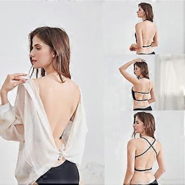 Stort Prisfald Dame Lav Udskæring Dyb U Plunge BH, Smuk Ryg sommer Sporløs brystkollektion BH anti-hængende (38 85AB Beige)