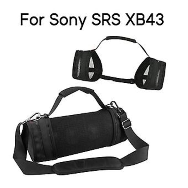 Bärrem Meshfodral för SRS XB43 Högtalarskal Fodral Skydd Rem (Axelrem)