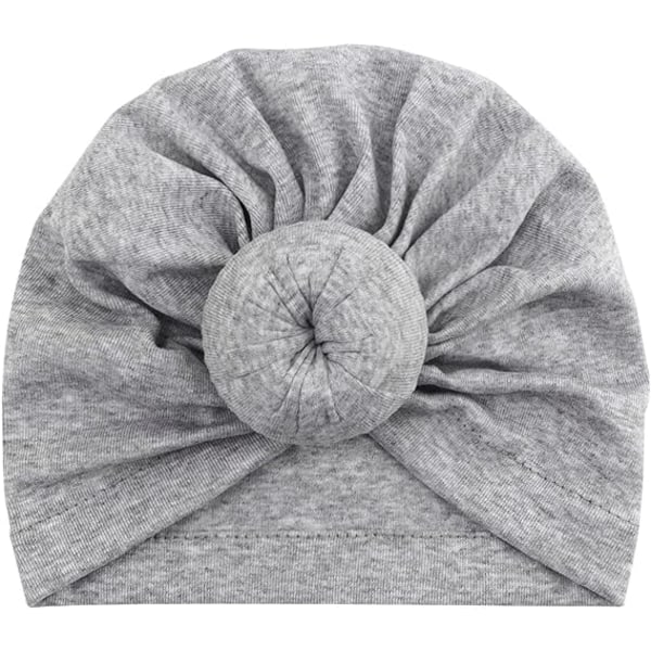 5 stk. Baby Turban Nyfødt Beanies Hatter Sløyfer Søt Elastisk T