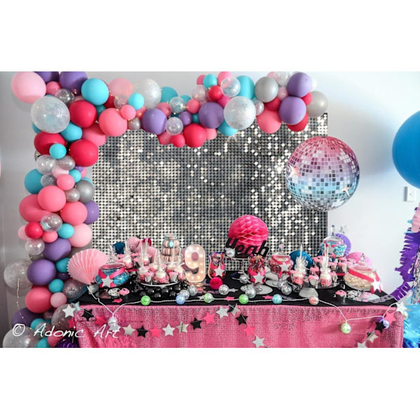 Hopea Disco Juhla Tausta Hopea Valkoinen Valokuvaus Tausta
