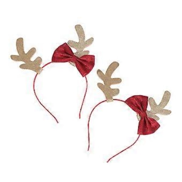 2 st Barn Pannband med Horn Julhelg Pannband Jul Håraccessoarer Julhuvudbonader