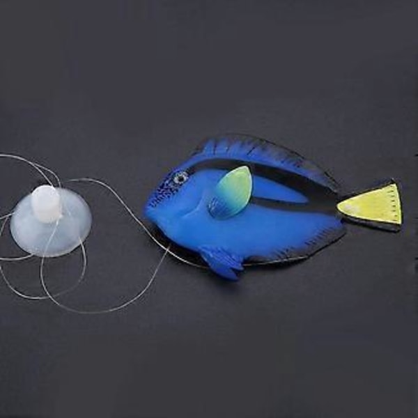 Akvarium flydende falsk tropisk fisk lysende silikone fisk realistiske bevægelige fisk ornamenter