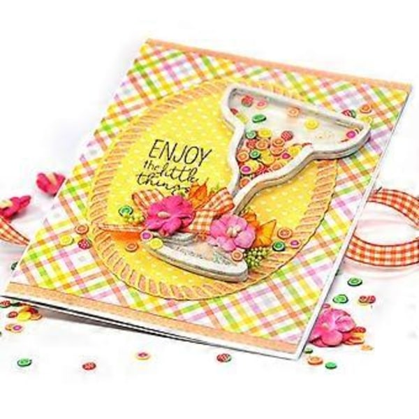 Vinflaska Skärformar Schablon Scrapbooking DIY Album Stämpel Papper Kort