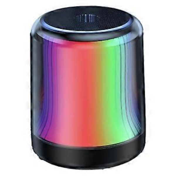 Värikäs valo langaton Bluetooth-kaiutin korkealaatuinen auto mini pieni audio super subwoofer (musta)