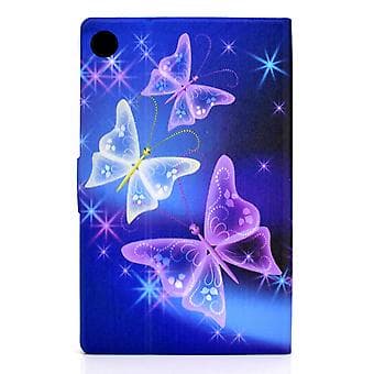 Læder Tablet Etui Til Samsung Galaxy Tab A9+ (Stjerneklar Himmel Sommerfugl)
