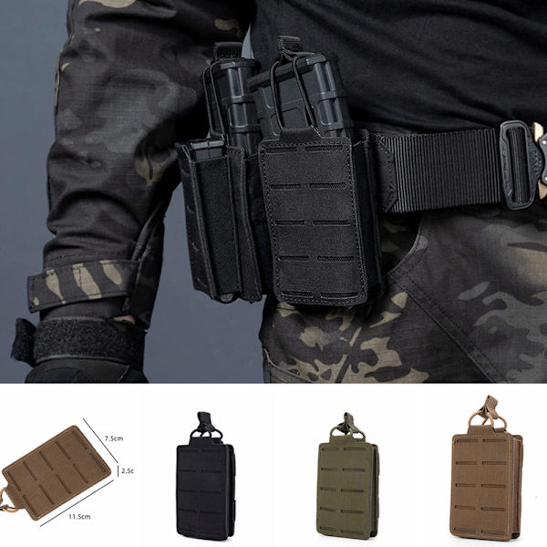 Taktisk Mag Pouch Elastisk Åpen Topp Enkelt Molle Magasin Pouch for M4 M14 M16 AR 5.56MM Magasiner