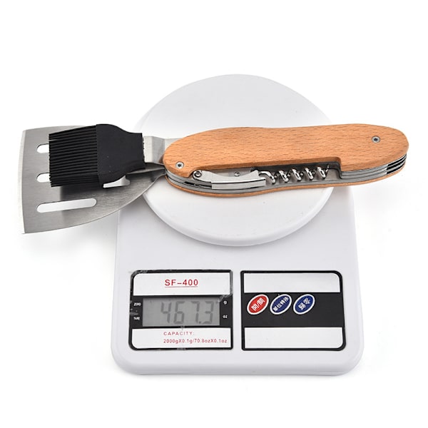 5 i 1 grillbestikksett, multifunksjonell grillgaffel og oi