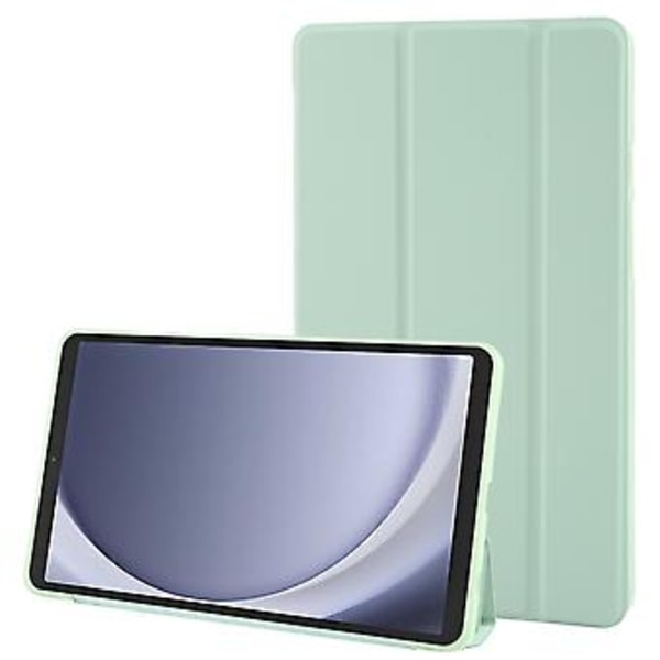 Trefaldigt Läderfodral för Samsung Galaxy Tab A9 (Grön)