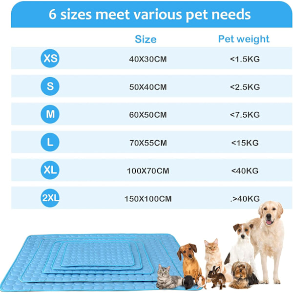 Kjølematte Hundekjølematte Hundekjøleunderlag Kattekjølematte Teppe