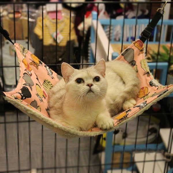 Cat Hammock Plysch Cat Iron Cage Hängmatta, hängande kattsand Katt B