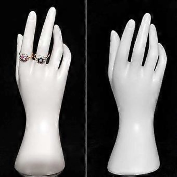 2 stk. Kvinne Mannequin Hånd Smykke Display Holder Armbånd Halskjede Ring Klokke Stativ