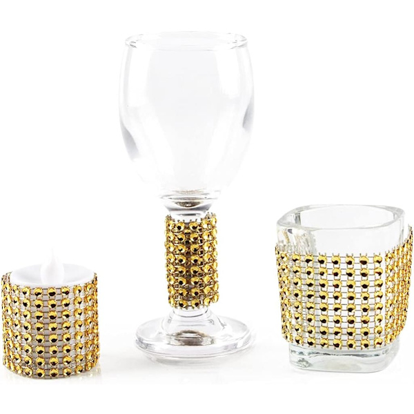 10 stk Rhinestone Bånd Serviettringer Skinnende Rhinestone Serviettring