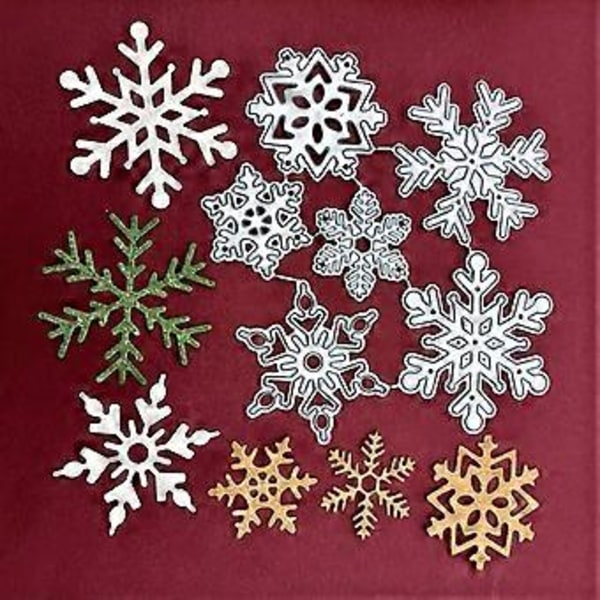 Julklappssnöflingor Metallstansar Schabloner DIY Scrapbooking Album Papperskort Mall Form Prägling Dekoration