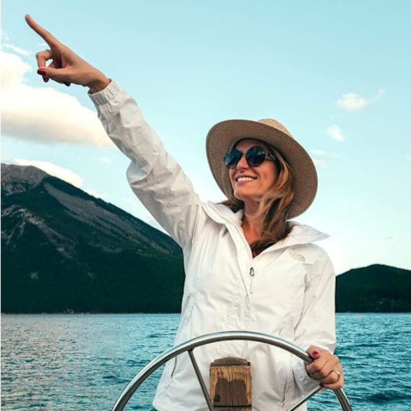 Dam UPF50 Vikbar Sommar Halmhatt Bredbrättad Fedora Solstrand