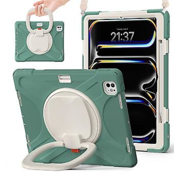Silikon PC Tablet Etui til iPad Pro 13 2024 (Smaragdgrøn)