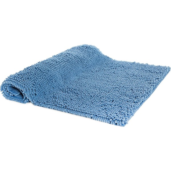 40 x 60m Mikrofiber Shag Skridsikker Bademåtte Blå