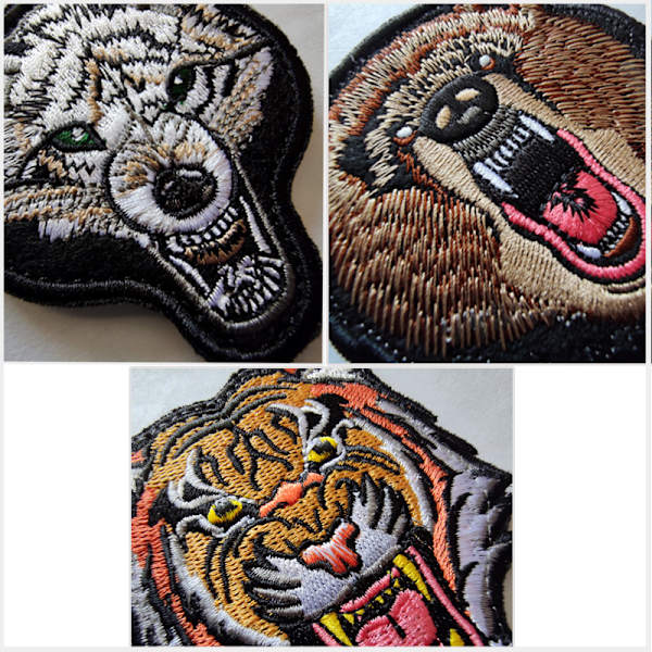 Den forfærdelige Bengal Tiger Stripe broderede patch strygejern på sy
