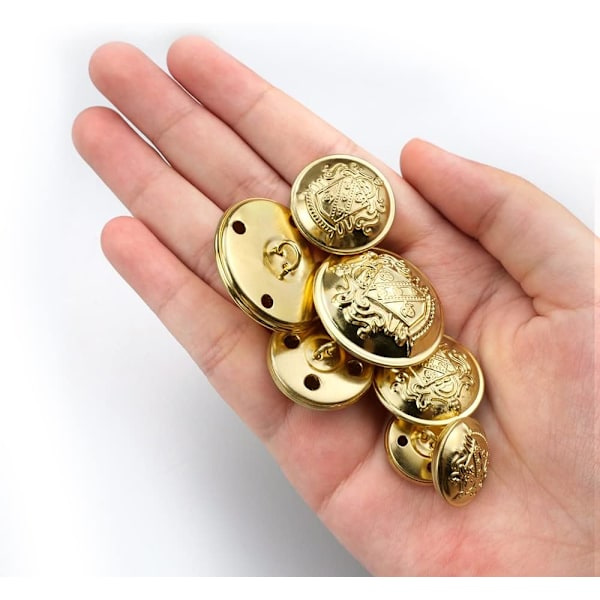 50 kappaletta metalliset bleiserin napit kilven harjan varren napit vintage