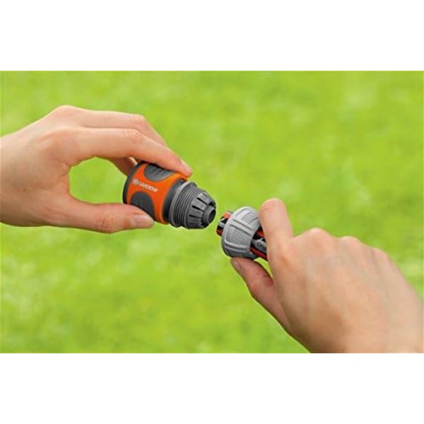 19 mm (3/4 tommer) hagekobling: push-in-kobling med, f