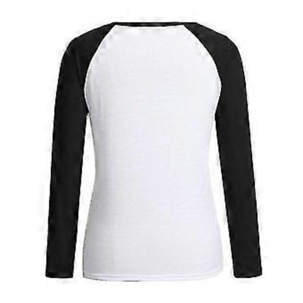 hmwy-dame julemandsprint t-shirt bluse basic top tee shirt (2XL Sort)