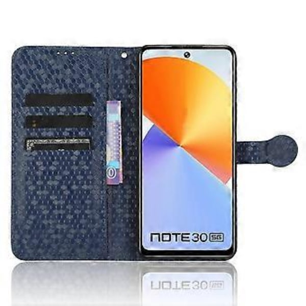 Infinix Note 30 4G:lle pistekuvioitu PU-nahkainen telakka-kotelo lompakko puhelimen suojakotelo (tyyli C)