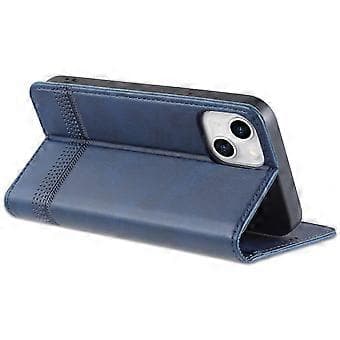AZNS för iPhone 15 Plus Anti-scratch PU-läderfodral Stativ Plånboksfodral