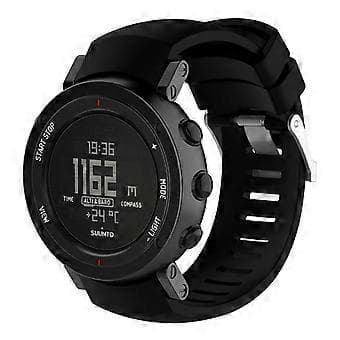 Silikone erstatningsarmbånd til SUUNTO Core ALU Black Sports GPS-ur