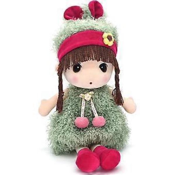 Kawaii 17 tum Stor Plysch Flicka Leksak Dock. Bra Dolly Present till Barn Babyälskare. (Grön)