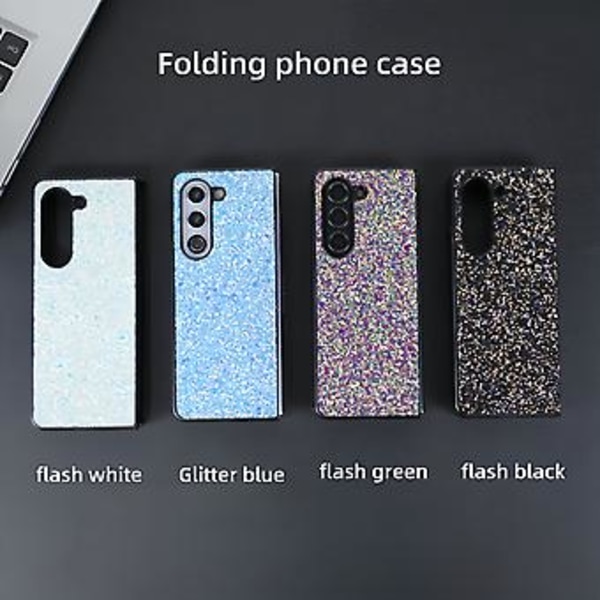 Flash Diamond Telefonfodral för Samsung Galaxy Z Fold4 (Flash Green)