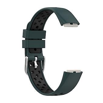 Silikonarmband till Fitbit Luxe (Olivolja Grön Svart)