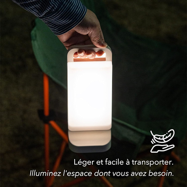 Uppladdningsbar solcampinglampa, bärbar ljusstyrka justerbar C
