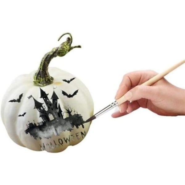 12 valkoista koristekurpitsaa - Halloween-koristekurpitsat - Vesi pullot - O