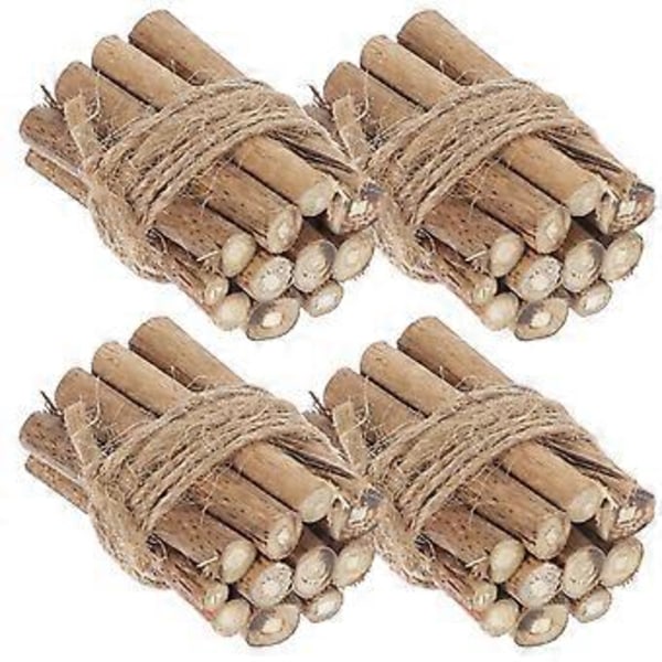 4 st Vinterminiatyrer Vedstapel Dockhus Veddekorationer DIY Hantverksmaterial Landskapsprop