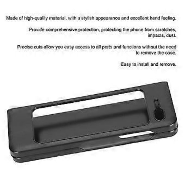 Mobiltelefon Læder Etui All-Inclusive Anti-Fald Beskyttelsescover til Samsung Galaxy Z Fold 1 W20 (Sort)