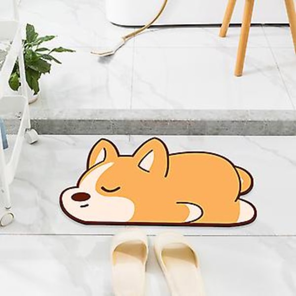Piirretty imukykyinen superpehmeä suihkumatto kylpyhuoneeseen liukastumattomana, konepesun kestävä, sopii oviaukkoon/keittiöön/kylpyhuoneeseen/pesuhuoneeseen/makuuhuoneeseen (DD505)45*70cm