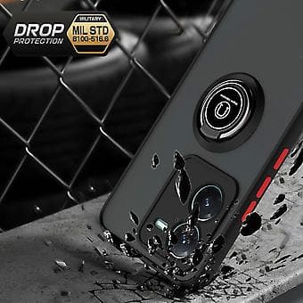 TPU + PC Telefonfodral med Ring för vivo V25 (Röd)
