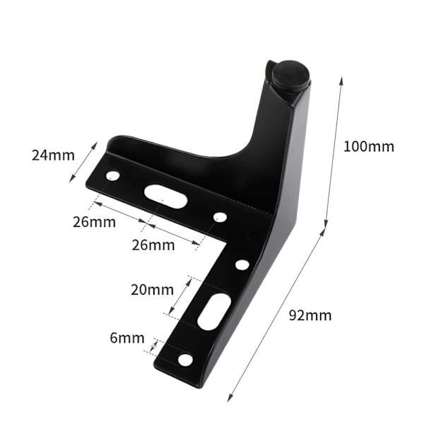 8 st svarta möbelben i metall, 10 cm svarta soffben, moderna möbelben i metall för soffa, bord,