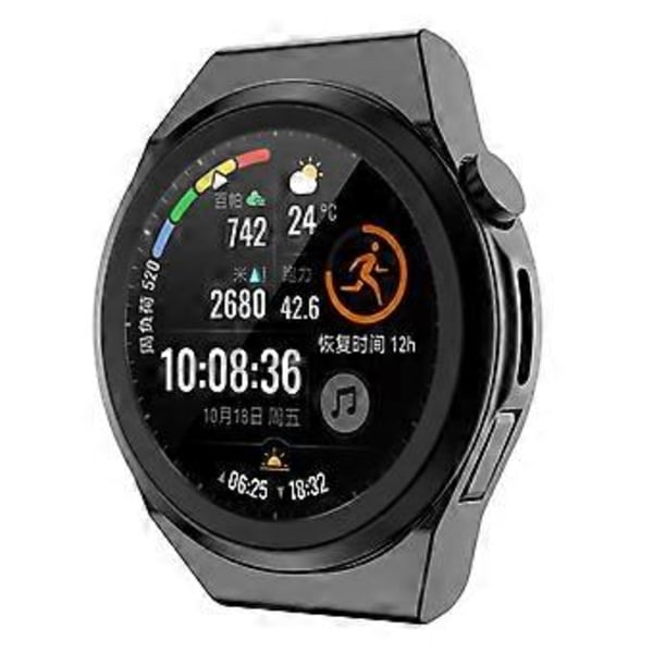 Smartwatch-fodral Bumper Cover Lätt Skyddande Skal för Huawei GT Runner (Svart)